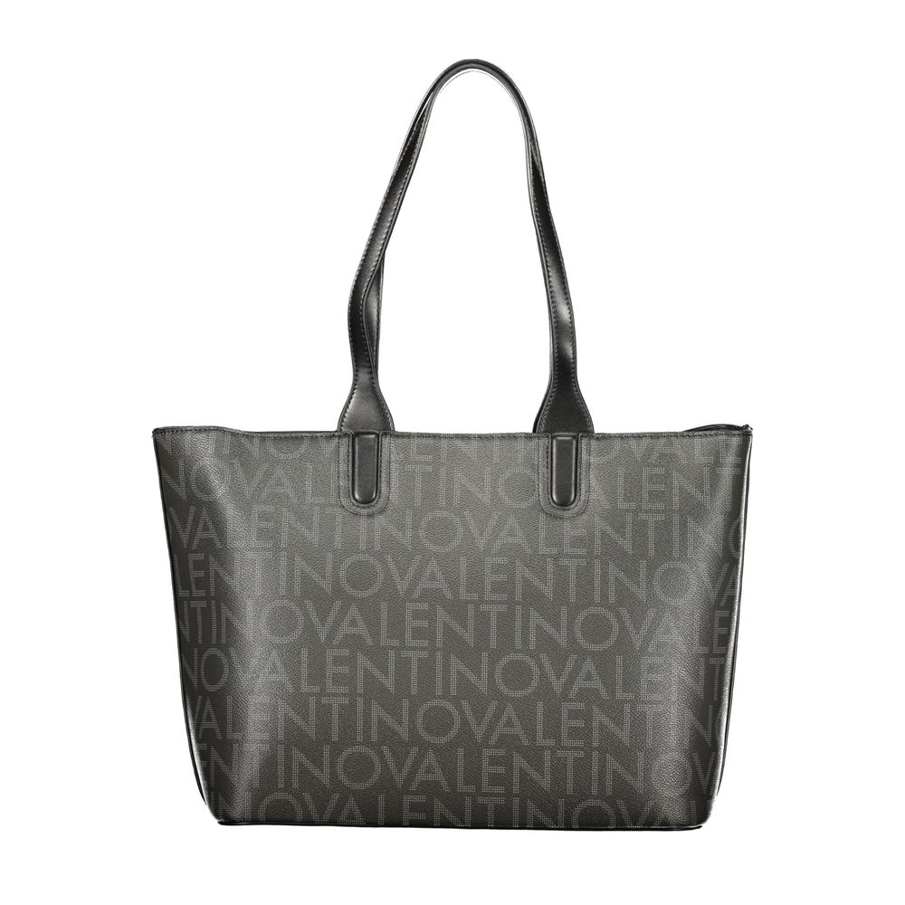 Handbag by Mario Valentino for women in polyethylene black & signature features a refined silhouette, showcasing a secure zipper, organized internal-pockets, and versatile handle for a refined finish.