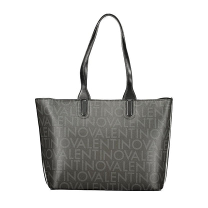 Handbag by Mario Valentino for women in polyethylene black & signature features a refined silhouette, showcasing a secure zipper, organized internal-pockets, and versatile handle for a refined finish.