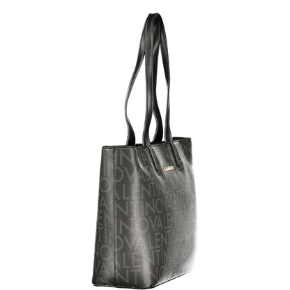 Handbag by Mario Valentino for women in polyethylene black & signature features a exquisite silhouette, showcasing a secure zipper and exquisite internal-pockets with versatile handle for a exquisite finish.