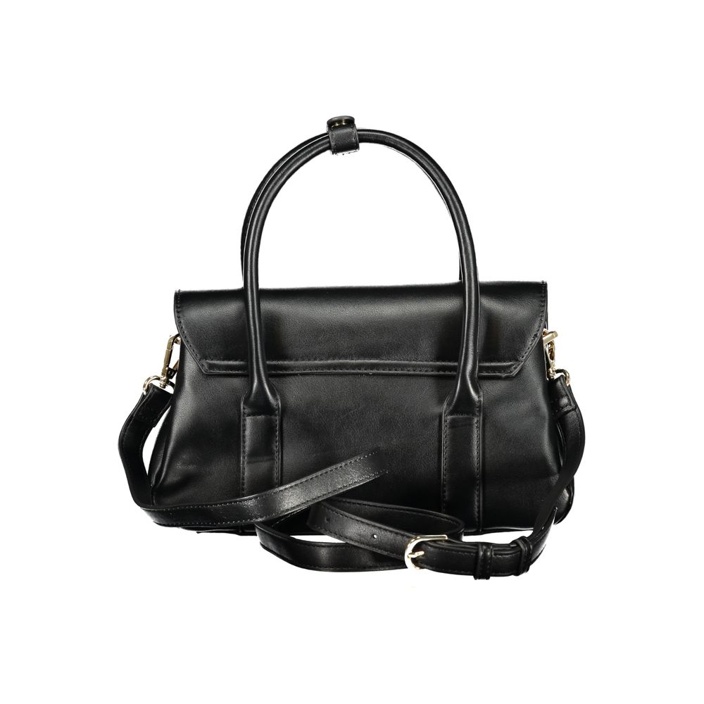 Handbag by Mario Valentino for women in polyethylene black features a exquisite silhouette, showcasing a secure snap & zipper and exquisite built-in-compartments & internal-pockets with versatile shoulder-strap, handle & adjustable-strap for a exquisite finish.