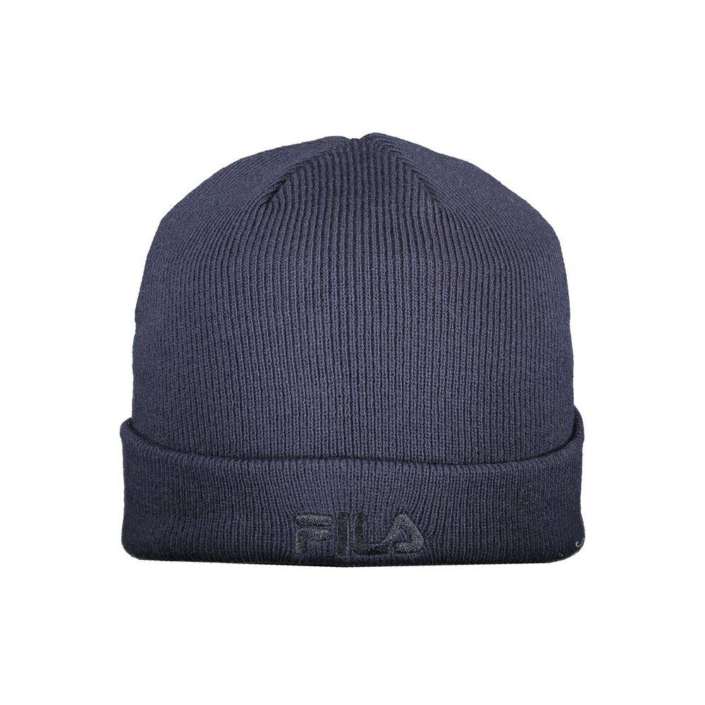 Beanie Hat by Fila for men in polyacrylic blue features a athleisure-luxe silhouette, artfully capturing the essence of the athleisure-luxe Polyacrylic Beanie Hat design for a sophisticated look.