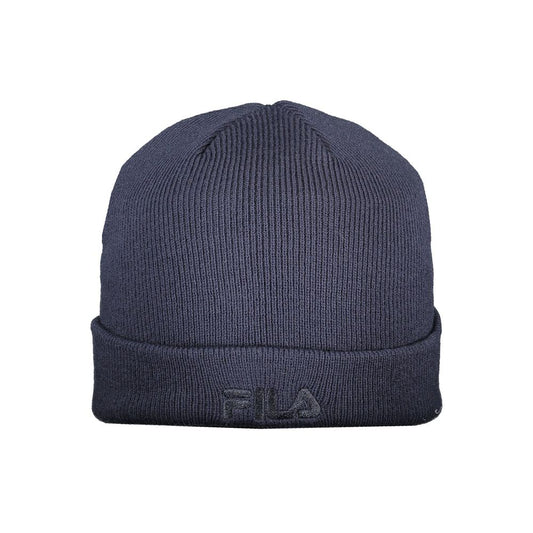 Beanie Hat by Fila for men in polyacrylic blue features a athleisure-luxe silhouette, artfully capturing the essence of the athleisure-luxe Polyacrylic Beanie Hat design for a sophisticated look.