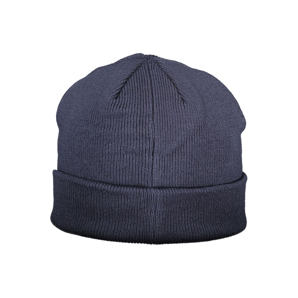 Beanie Hat by Fila for men in polyacrylic blue features a distinguished knit construction, showcasing the sophisticated silhouette and distinguished finish of the Polyacrylic Beanie Hat.