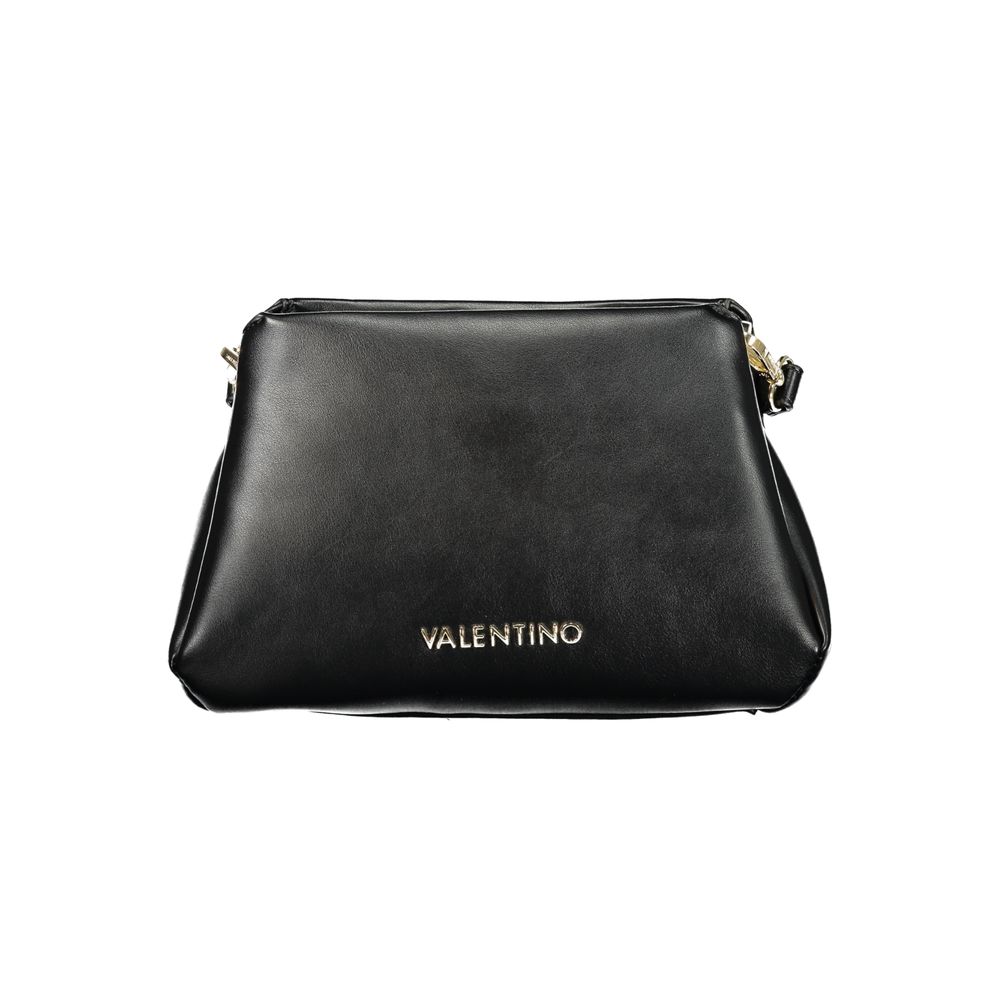 Handbag by Mario Valentino for women in polyethylene black features a refined silhouette, showcasing a secure snap & zipper, organized external-pockets & internal-pockets, and versatile shoulder-strap & adjustable-strap for a refined finish.