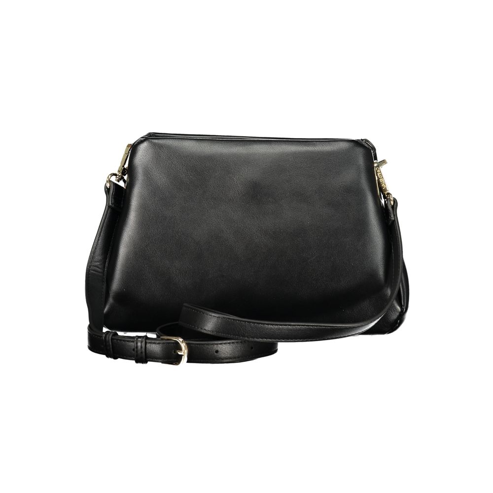 Handbag by Mario Valentino for women in polyethylene black presents a ornamental silhouette, showcasing a secure snap & zipper, ample external-pockets & internal-pockets, and versatile shoulder-strap & adjustable-strap for a ornamental finish.