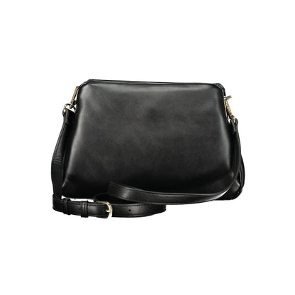 Handbag by Mario Valentino for women in polyethylene black presents a ornamental silhouette, showcasing a secure snap & zipper, ample external-pockets & internal-pockets, and versatile shoulder-strap & adjustable-strap for a ornamental finish.
