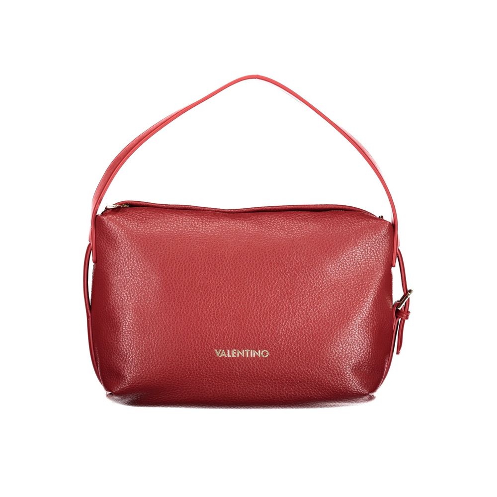 Shoulder Handbag by Mario Valentino for women in polyethylene red & signature features a refined silhouette, showcasing a secure zipper, organized internal-pockets, and versatile shoulder-strap, handle & adjustable-strap for a refined finish.