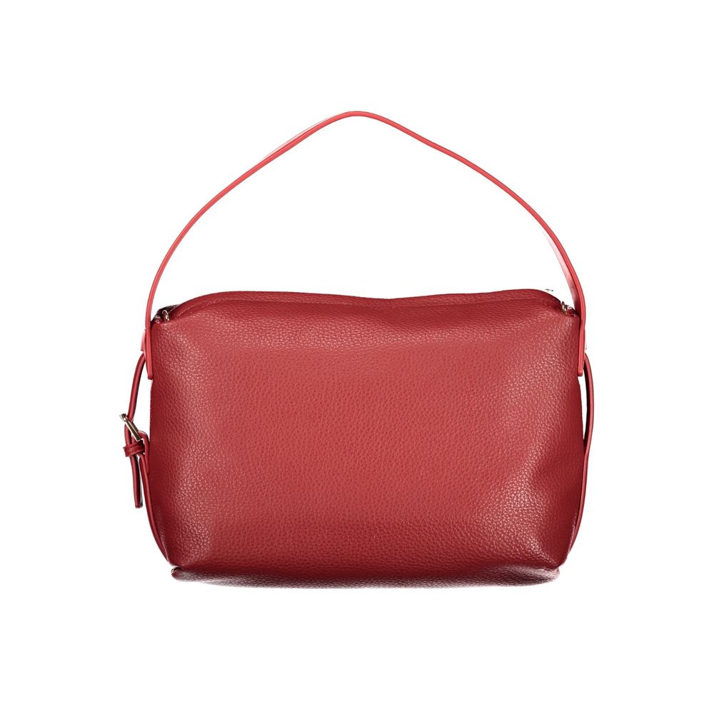 Shoulder Handbag by Mario Valentino for women in polyethylene red & signature features a signature silhouette, showcasing a secure zipper and signature internal-pockets with versatile shoulder-strap, handle & adjustable-strap for a sophisticated look.