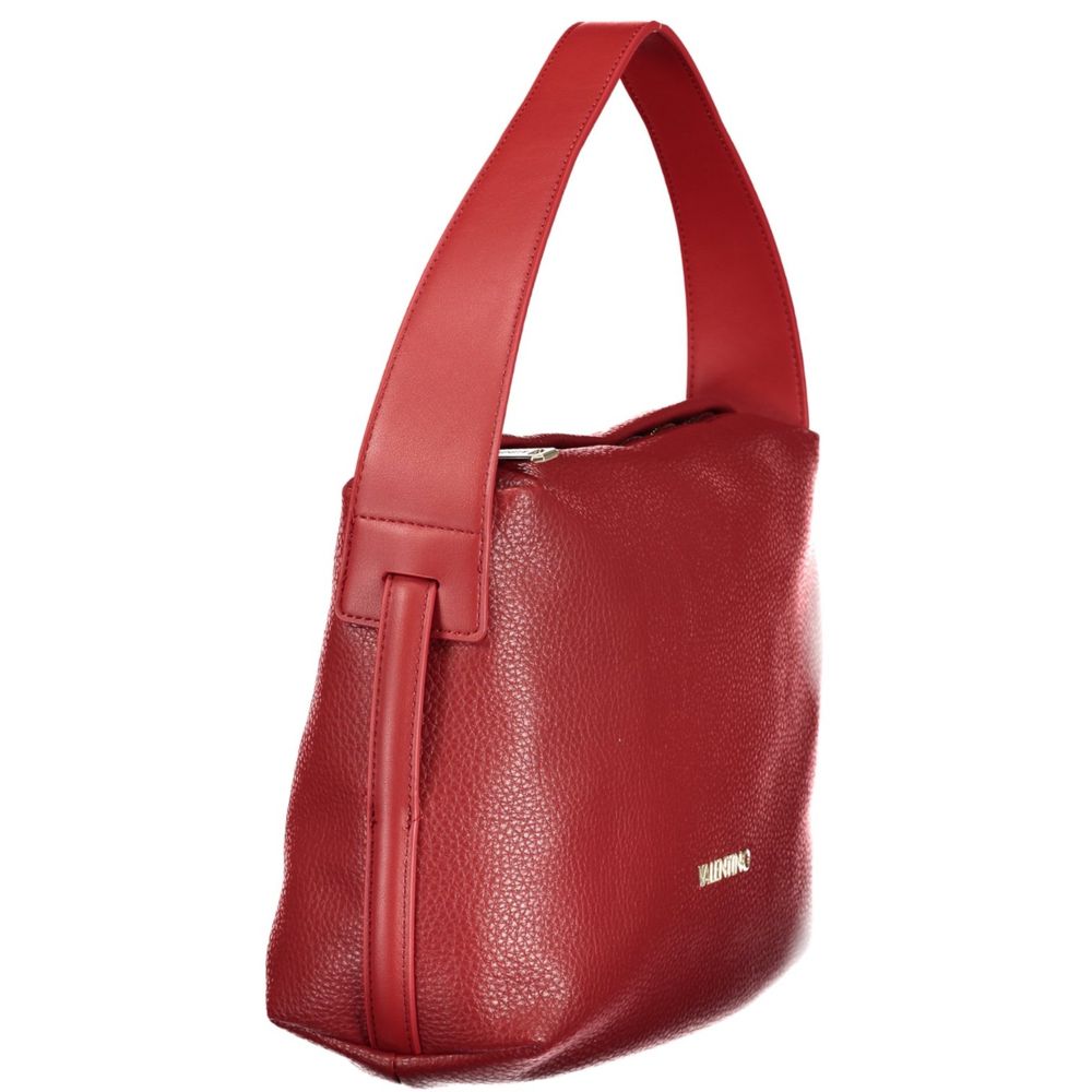 Shoulder Handbag by Mario Valentino for women in polyethylene red & signature presents a ornamental silhouette, showcasing a secure zipper, ample internal-pockets, and versatile shoulder-strap, handle & adjustable-strap for a ornamental finish.