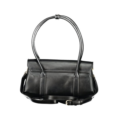 This Shopper Handbag by Mario Valentino for women in polyethylene and black presents a sculptural silhouette featuring a secure snap & zipper, ample built-in-compartments & internal-pockets, and versatile shoulder-strap, adjustable-strap & handle for a sculptural finish.
