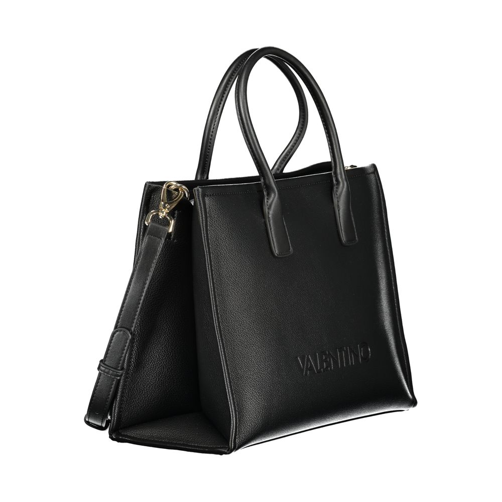Mario Valentino Polyethylene Handbag - Black Signature Print Print
