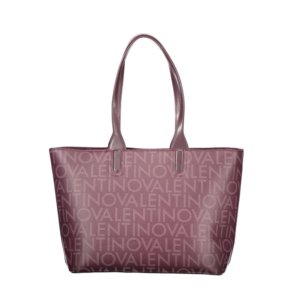 Handbag by Mario Valentino for women in polyethylene red features a signature silhouette, showcasing a secure zipper and signature internal-pockets with versatile handle for a sophisticated look.