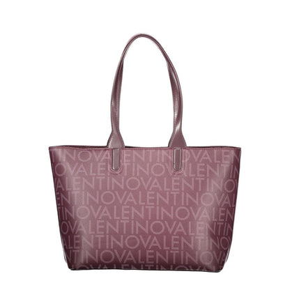 Handbag by Mario Valentino for women in polyethylene red features a signature silhouette, showcasing a secure zipper and signature internal-pockets with versatile handle for a sophisticated look.