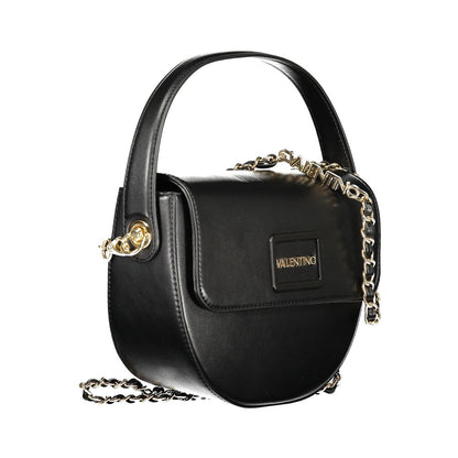 Handbag by Mario Valentino for women in polyethylene leather black features a exquisite silhouette, showcasing a secure snap and exquisite internal-pockets with versatile shoulder-strap, handle, adjustable-strap & detachable-strap for a exquisite finish.