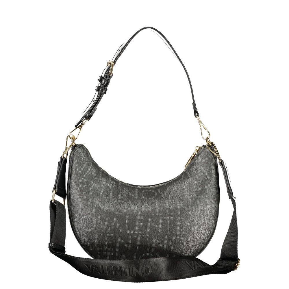 Handbag by Mario Valentino for women in polyethylene black & signature features a ornamental silhouette, showcasing a secure zipper, ample internal-pockets, and ornamental shoulder-strap, adjustable-strap & handle for a sophisticated look.