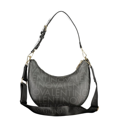 Handbag by Mario Valentino for women in polyethylene black & signature features a ornamental silhouette, showcasing a secure zipper, ample internal-pockets, and ornamental shoulder-strap, adjustable-strap & handle for a sophisticated look.