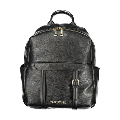 Backpack by Mario Valentino for women in polyethylene black features a architectural Polyethylene Backpack design with a secure zipper, ample built-in-compartments, external-pockets & internal-pockets, and versatile handle, backpack-strap & adjustable-strap for a architectural finish.