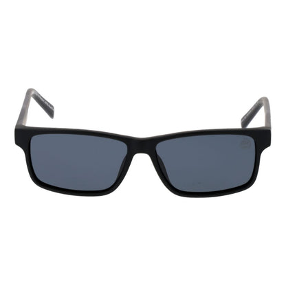 Sunglasses by Timberland for unisex in stainless steel and black presents a sumptuous silhouette, featuring black coloured frame and rectangle full-rim frame design with polarized category-3-dark-tint lens for a sumptuous look.