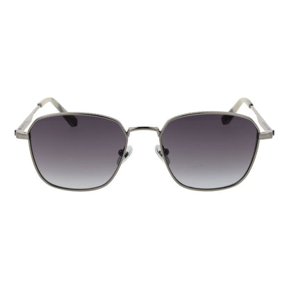 This Sunglasses by Ted Baker for men in metal gray presents a sumptuous silhouette, showcasing a sumptuous full-rim frame design in gunmetal coloured frame and high-performance gradient category-3-dark-tint lens.