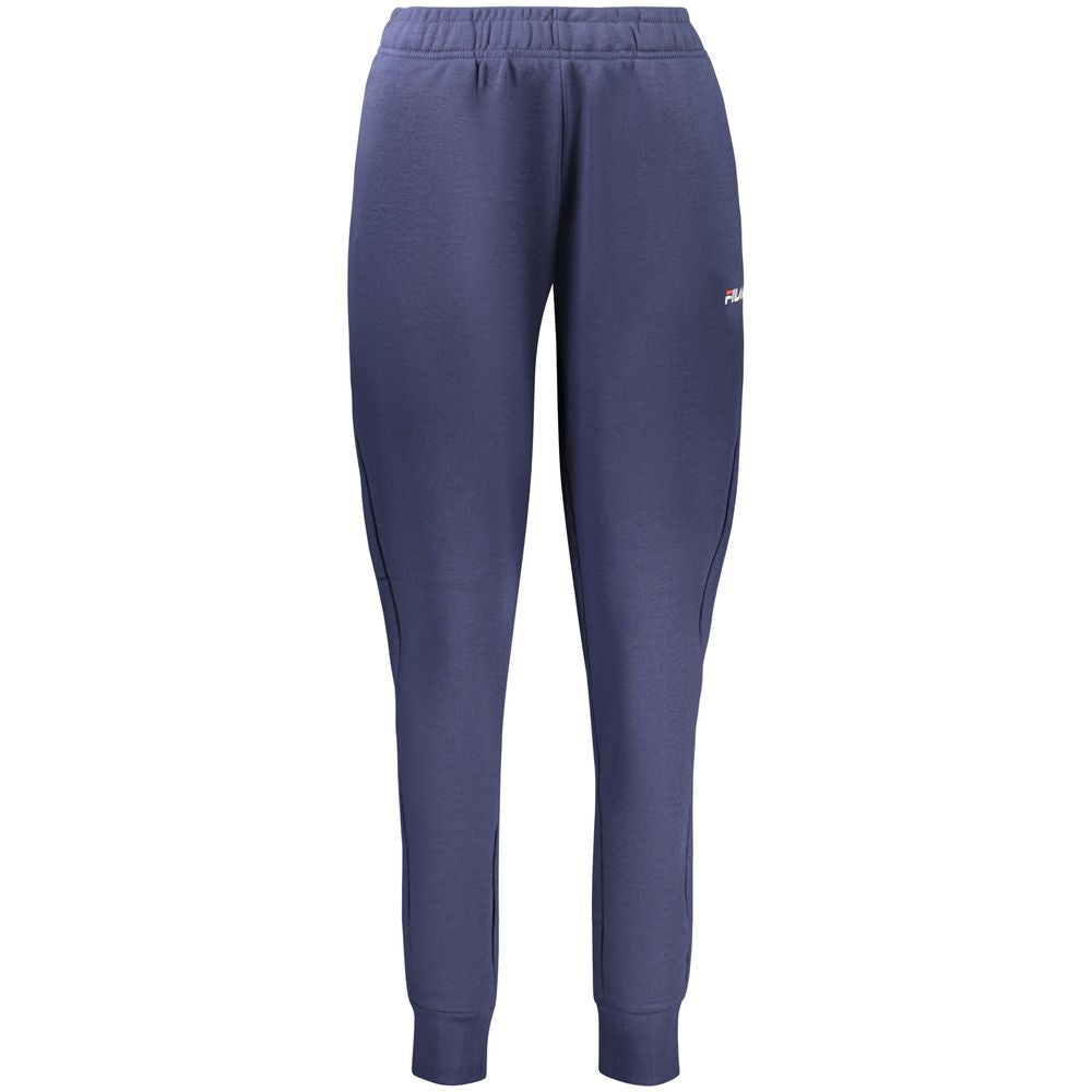 Jogger Sweatpants by Fila for women in organic cotton & polyurethane blue features an sporty athletic with a and long, showcasing sporty .