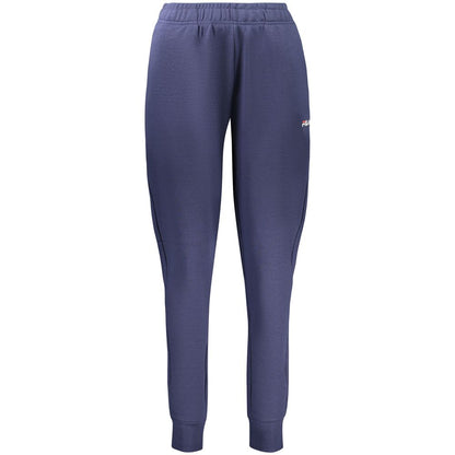 Jogger Sweatpants by Fila for women in organic cotton & polyurethane blue features an sporty athletic with a and long, showcasing sporty .