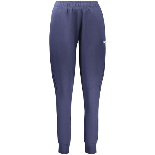 Jogger Sweatpants by Fila for women in organic cotton & polyurethane blue features an sporty athletic with a and long, showcasing sporty .