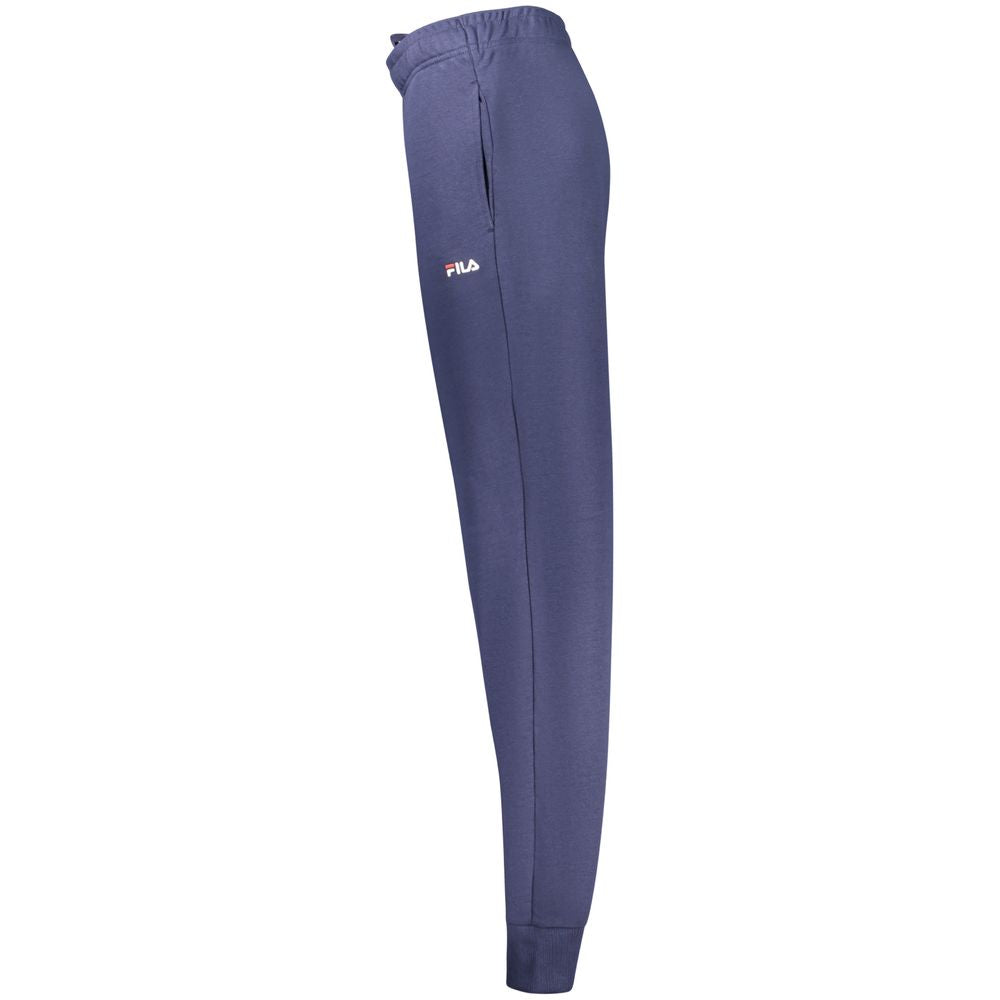 Jogger Sweatpants by Fila for women in organic cotton & polyurethane blue features a versatile silhouette, integrating performance with a versatile athletic, long, and comfortable .
