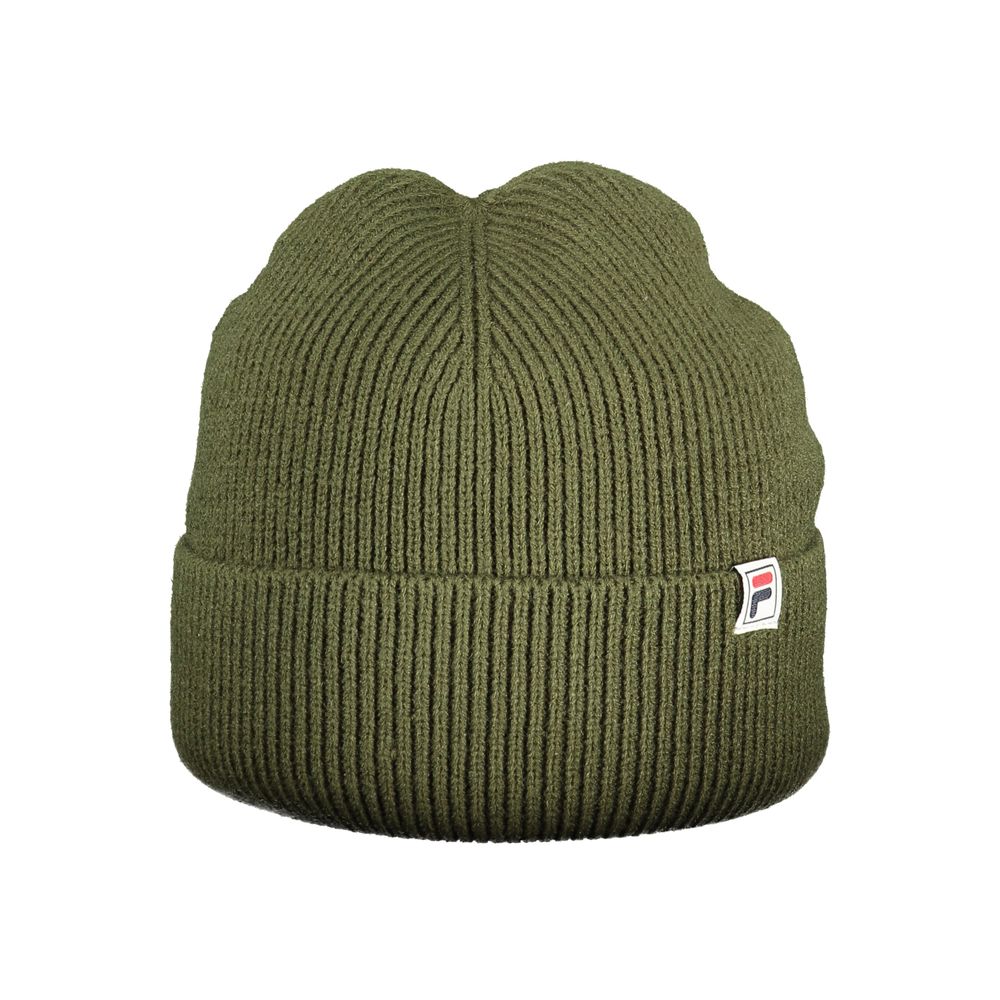 Beanie Hat by Fila for men in organic cotton & polyester blue & green features a refined luxury silhouette, artfully capturing the essence of the refined luxury Organic Cotton & Polyester Beanie Hat design for a sophisticated, premium look.