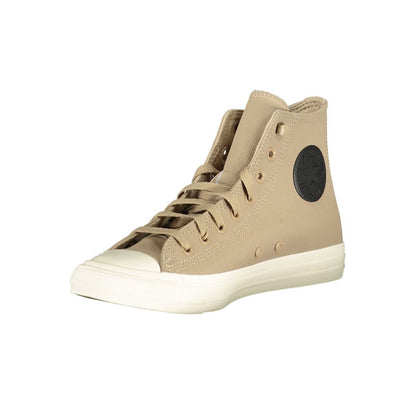 Athletic Sneakers by Converse for women in polyacrylic leather beige showcases an impeccable silhouette, defined by an impeccable athletic style design that perfectly captures the essence of the Women's Athletic Polyacrylic Leather Sneakers.