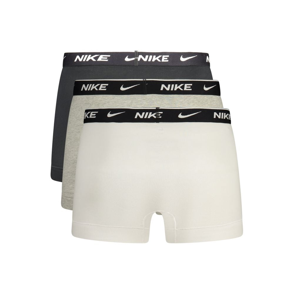 Underwear Boxer Shorts by Nike for men in stretch cotton gray, white & print features an ethereal silhouette, showcasing the premium craftsmanship and ethereal style of the signature Men's Stretch Cotton Underwear Boxer Shorts collection.