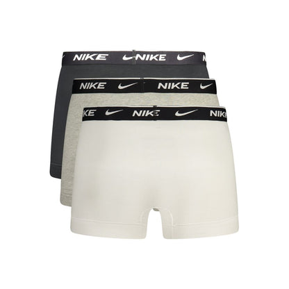 Underwear Boxer Shorts by Nike for men in stretch cotton gray, white & print features an ethereal silhouette, showcasing the premium craftsmanship and ethereal style of the signature Men's Stretch Cotton Underwear Boxer Shorts collection.