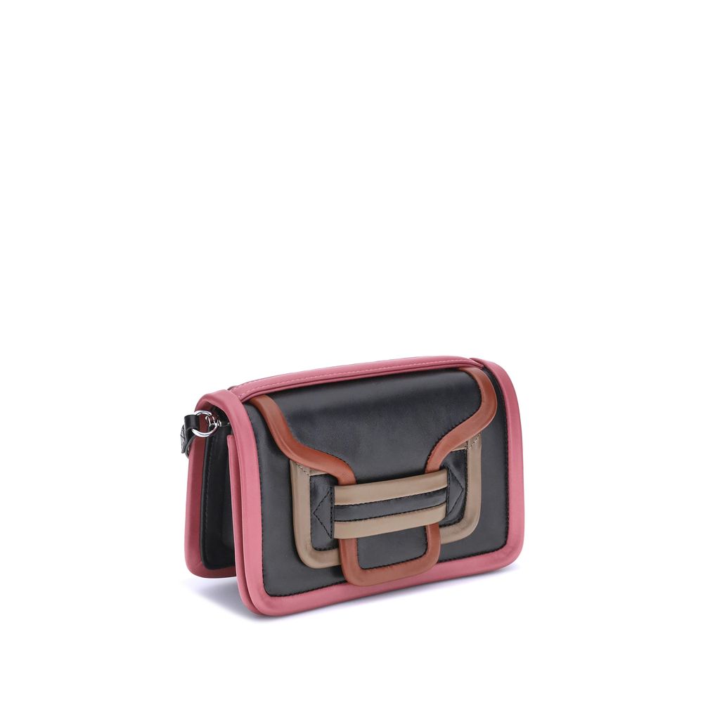 Large Shoulder Flap Bag by Pierre Hardy for women in bos taurus calf leather multicolor features a effortless sophistication silhouette, secured by a flap, magnetic & button with ample single-compartment and versatile shoulder-strap, handle & adjustable-strap for a effortless sophistication finish.