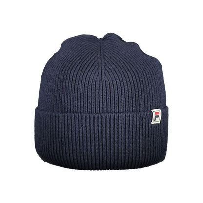 Beanie Hat by Fila for men in polyacrylic blue & signature features a distinguished knit construction, showcasing the sophisticated silhouette and distinguished finish of the Polyacrylic Beanie Hat.