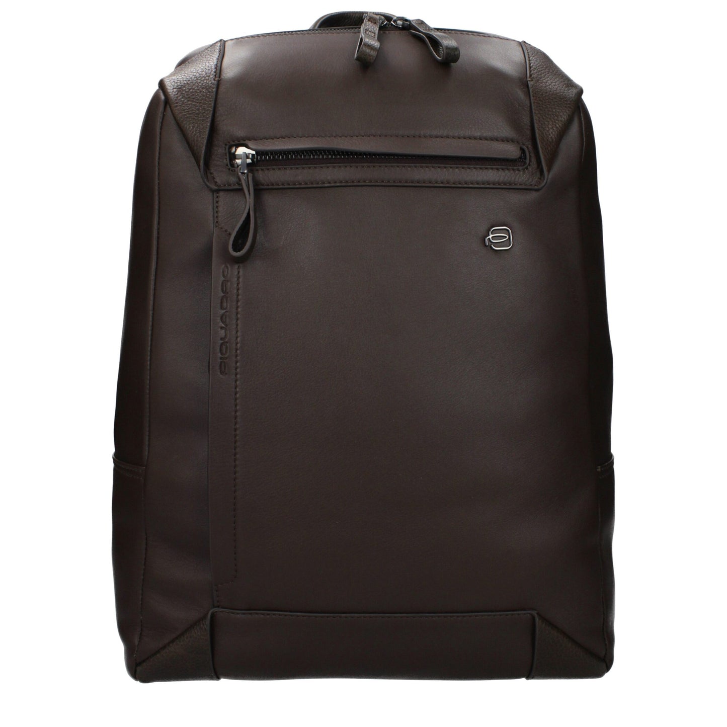 Backpack by Piquadro for men in leather brown features a refined silhouette, showcasing the Leather Backpack design with a secure , ample , and versatile backpack-strap & adjustable-strap.