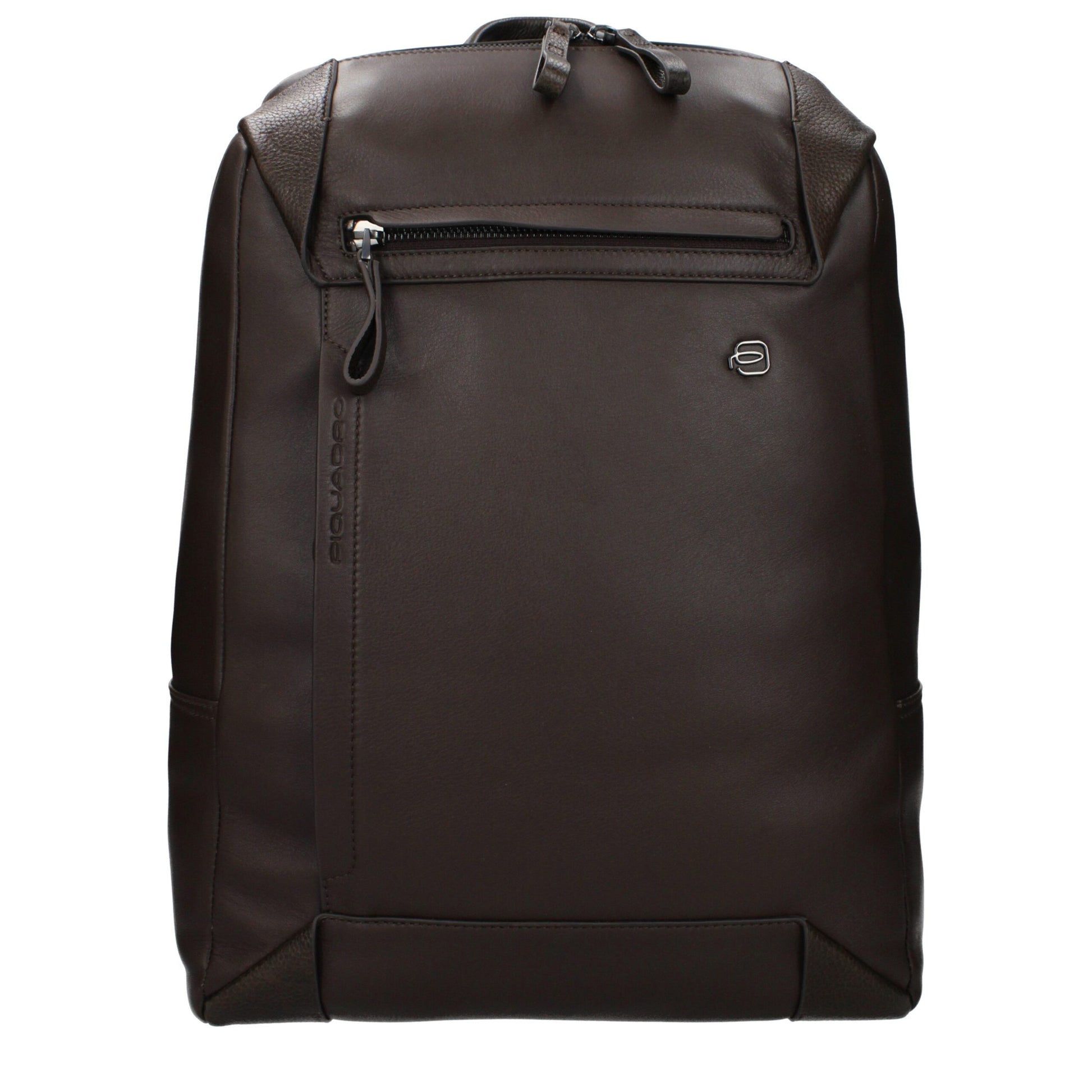 Backpack by Piquadro for men in leather brown features a refined silhouette, showcasing the Leather Backpack design with a secure , ample , and versatile backpack-strap & adjustable-strap.