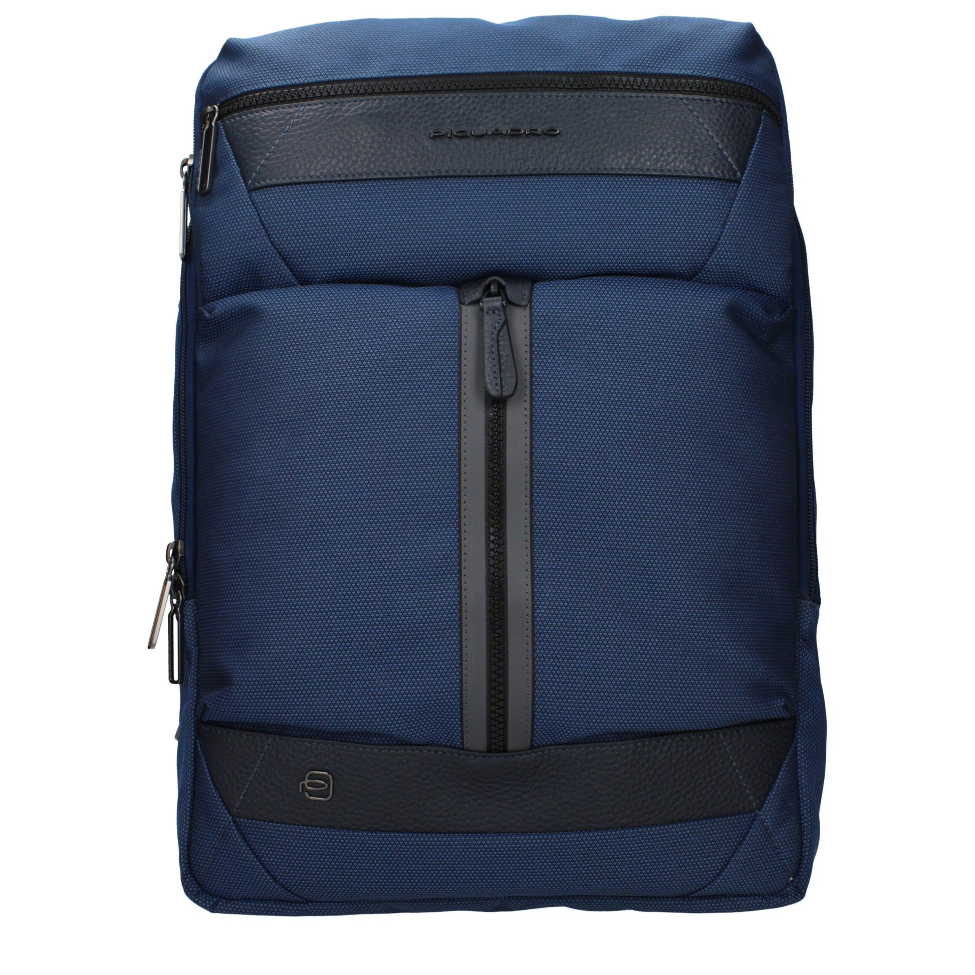 Backpack by Piquadro for men in fabric blue showcases an architectural Fabric Backpack design, featuring a secure , ample , and architectural backpack-strap & adjustable-strap for a sophisticated look.