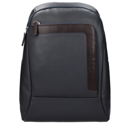 Backpack by Piquadro for men in leather gray features a architectural Leather Backpack design with a secure , ample , and versatile backpack-strap & adjustable-strap for a architectural finish.