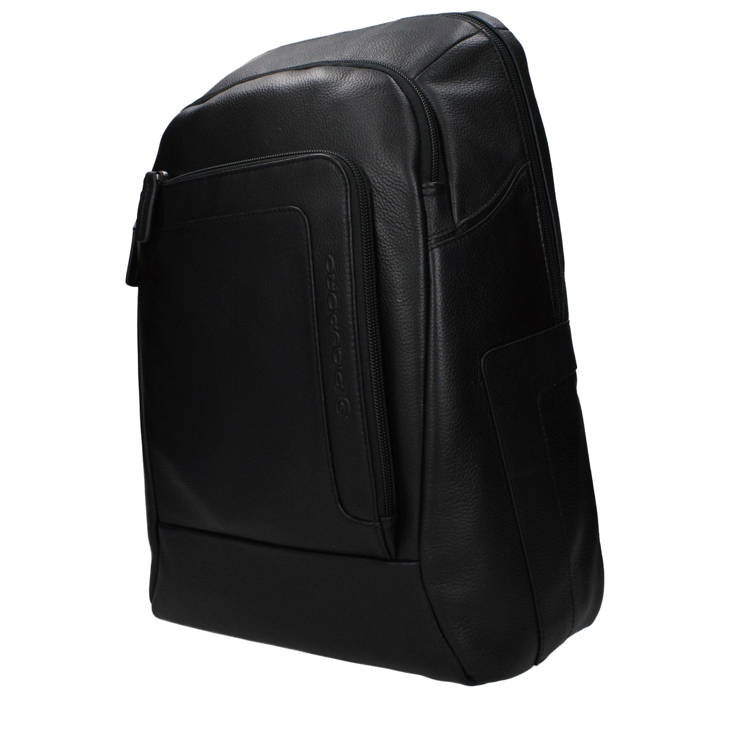 Backpack by Piquadro for men in leather black presents a stately Leather Backpack design, showcasing a secure with ample and versatile backpack-strap & adjustable-strap for a stately finish.