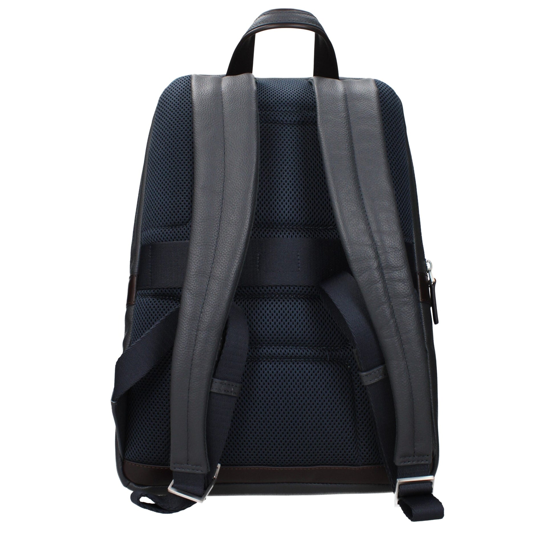 Backpack by Piquadro for men in leather gray features a stately Leather Backpack design, showcasing a secure , ample , and versatile backpack-strap & adjustable-strap for a stately finish.