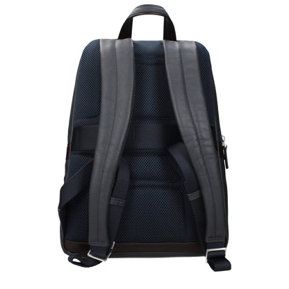 Backpack by Piquadro for men in leather gray features a stately Leather Backpack design, showcasing a secure , ample , and versatile backpack-strap & adjustable-strap for a stately finish.
