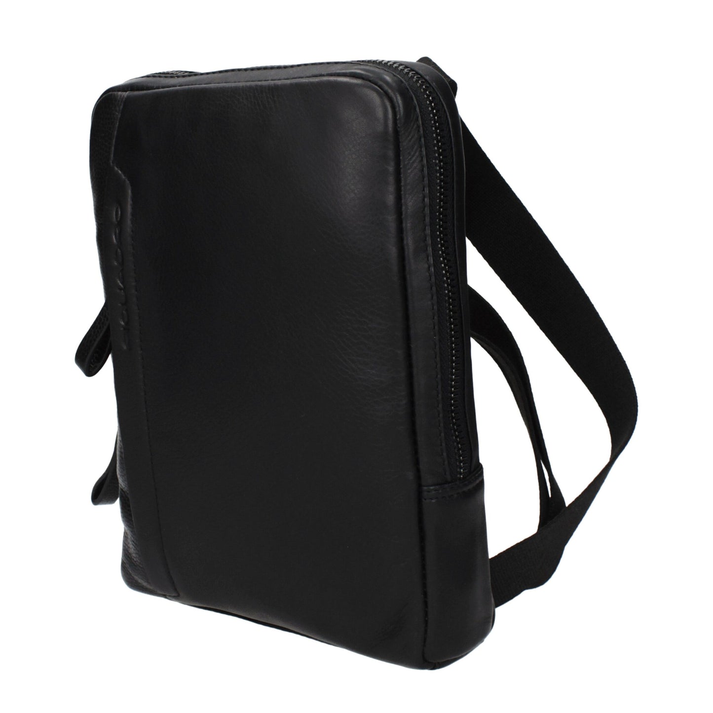 Crossbody Messenger Bag by Piquadro for men in leather black showcases a artisanal Leather Crossbody Messenger Bag design, featuring a secure and ample with versatile crossbody-strap & adjustable-strap for a artisanal look.