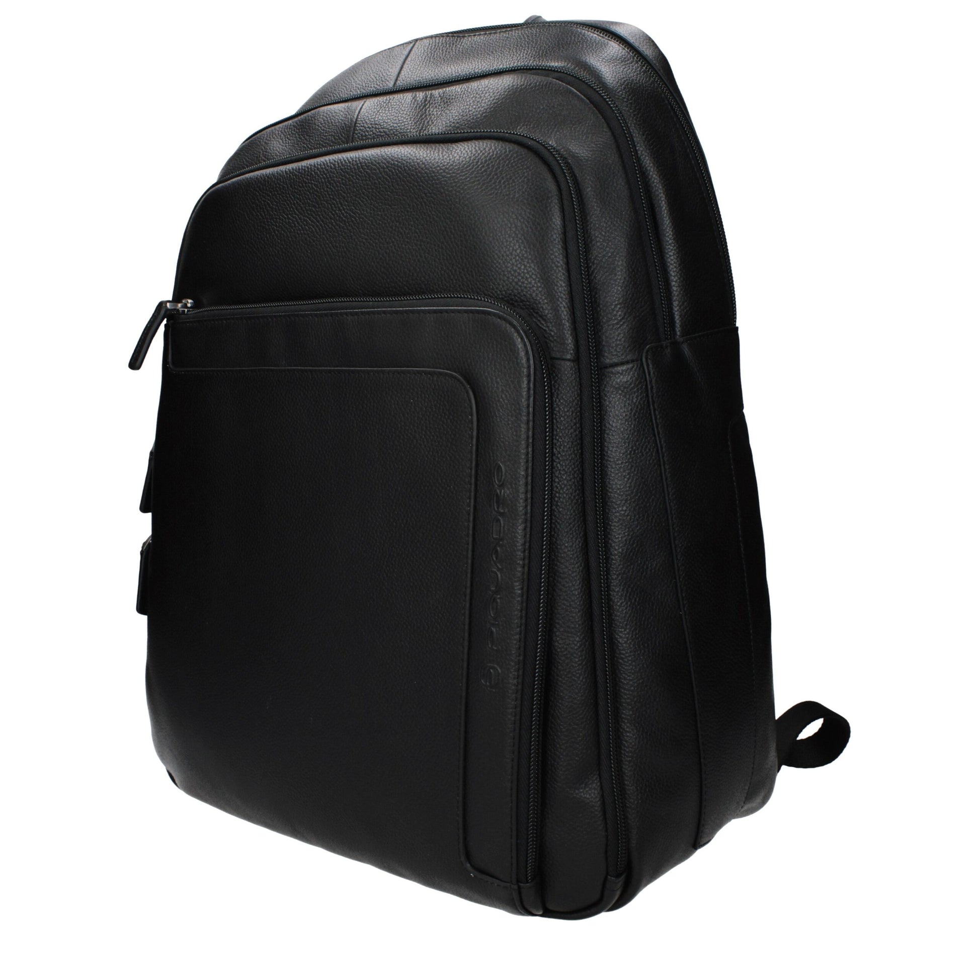 Backpack by Piquadro for men in leather black features a architectural Leather Backpack design with a secure , ample , and versatile backpack-strap & adjustable-strap for a architectural finish.