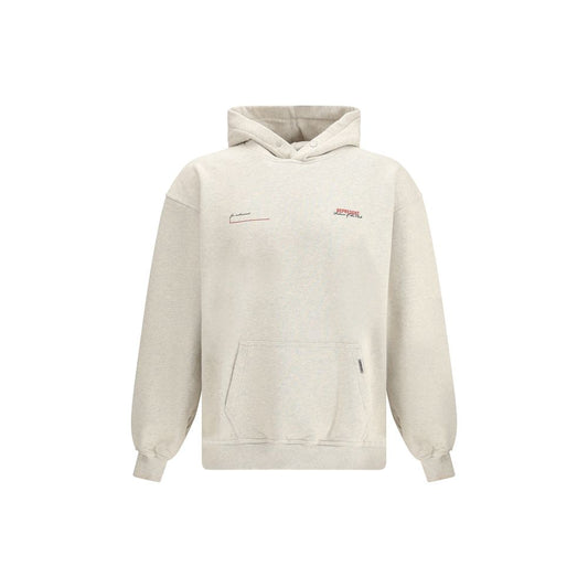 Sweatshirt Hoodie by Represent for men in cotton beige & monogram features an luminous silhouette, showcasing a sophisticated hooded neckline and for a truly luminous look.
