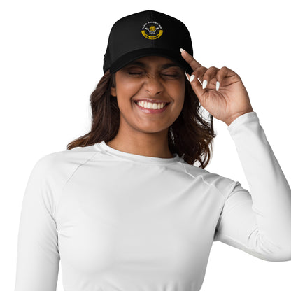 Club Amber Basketball Kilkenny Adidas Dad Hat - Designed by Moon Behind The Hill Available to Buy at a Discounted Price on Moon Behind The Hill Online Designer Discount Store