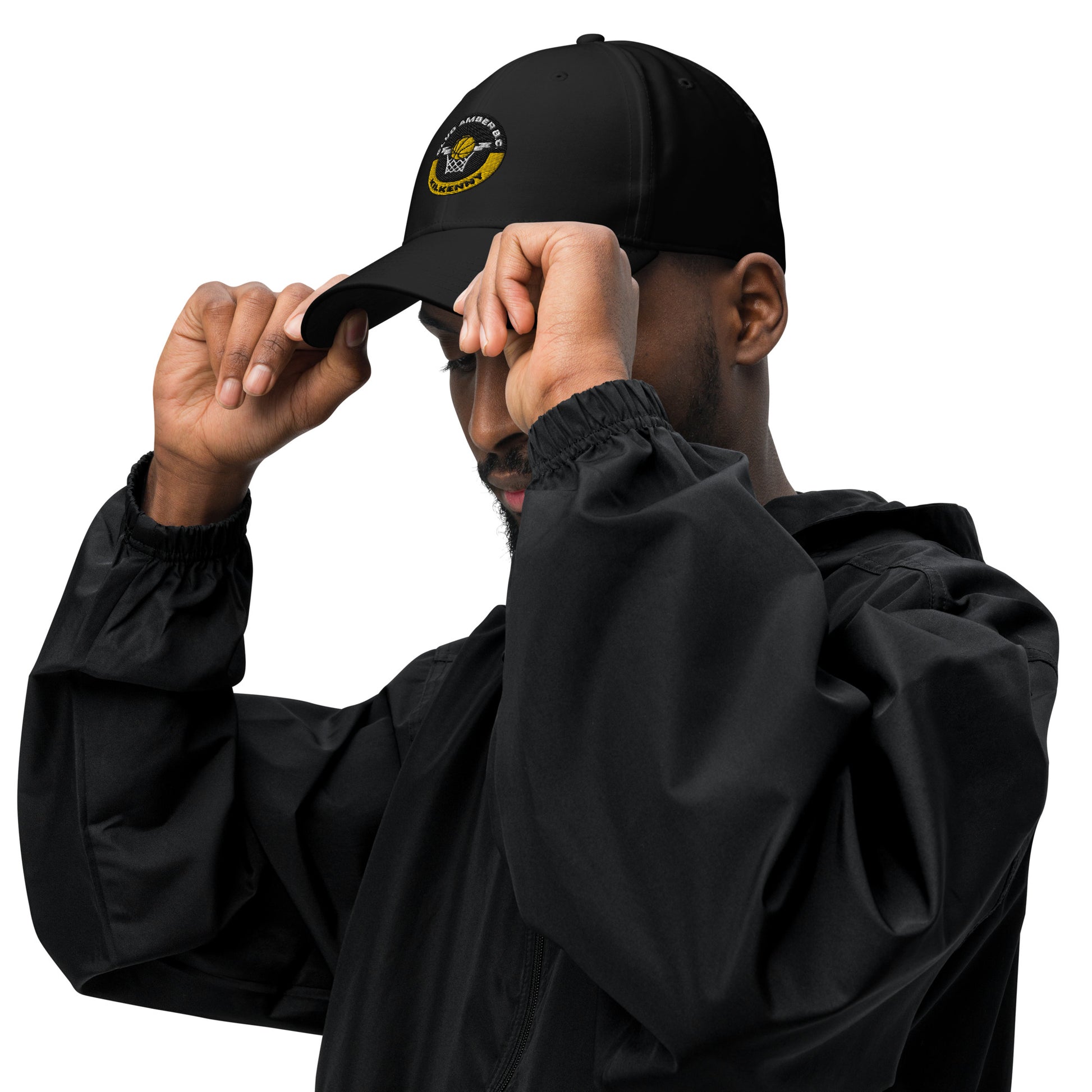 Club Amber Basketball Kilkenny Adidas Dad Hat - Designed by Moon Behind The Hill Available to Buy at a Discounted Price on Moon Behind The Hill Online Designer Discount Store