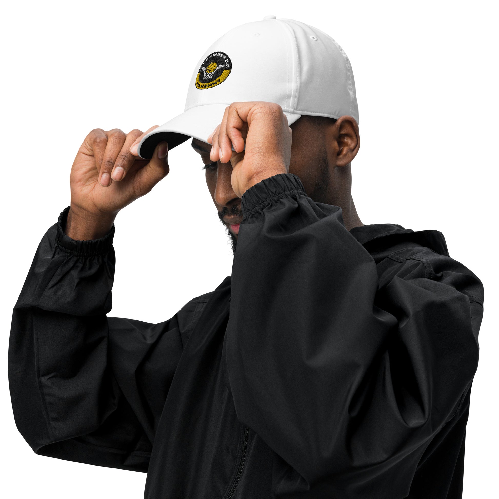 Club Amber Basketball Kilkenny Adidas Dad Hat - Designed by Moon Behind The Hill Available to Buy at a Discounted Price on Moon Behind The Hill Online Designer Discount Store