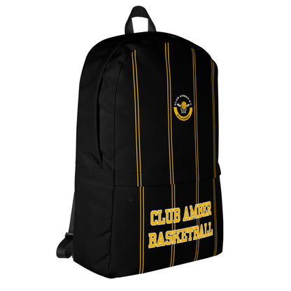 Medium Travel Backpack by Moon Behind The Hill for unisex in polyester & mesh amber & black features a stately Polyester & Mesh Medium Travel Backpack design, showcasing a secure zipper, ample built-in-compartments, external-pockets, internal-pockets & laptop-compartment, and versatile backpack-strap for a stately finish.