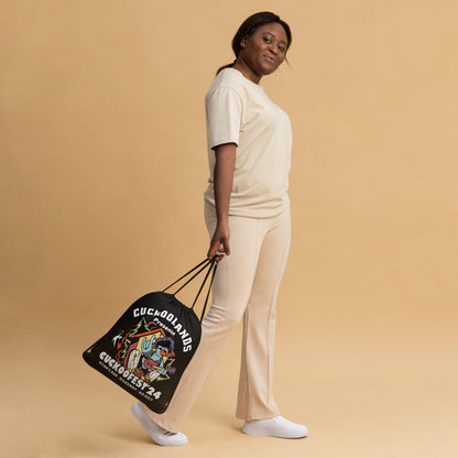 Gym Drawstring Backpack by Moon Behind The Hill for unisex in cotton polyester black & print showcases an architectural Cotton Polyester Gym Drawstring Backpack design, featuring a secure drawstring, ample , and architectural backpack-strap & handle for a sophisticated look.