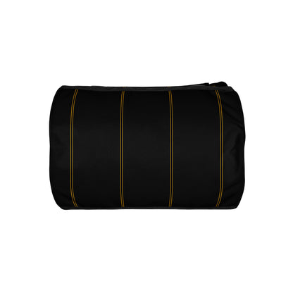 Gym Duffel Bag by Moon Behind The Hill for men in polyester amber, black & print features an refined Polyester Gym Duffel Bag design with a secure , ample internal-pockets, and versatile shoulder-strap, detachable-strap & handle for a truly refined finish.