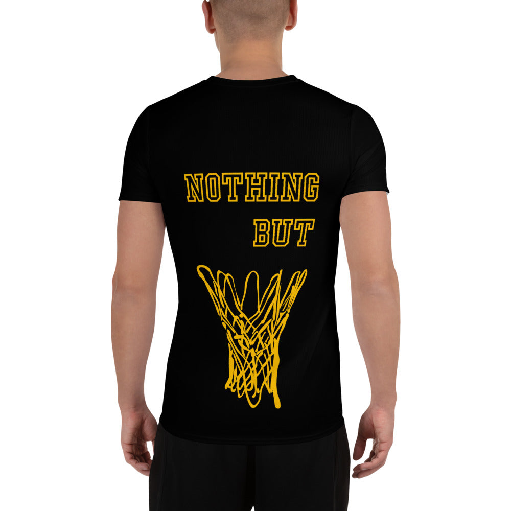 Club Amber Basketball Club Men's Athletic Training T-shirt - Designed by Moon Behind The Hill Available to Buy at a Discounted Price on Moon Behind The Hill Online Designer Discount Store